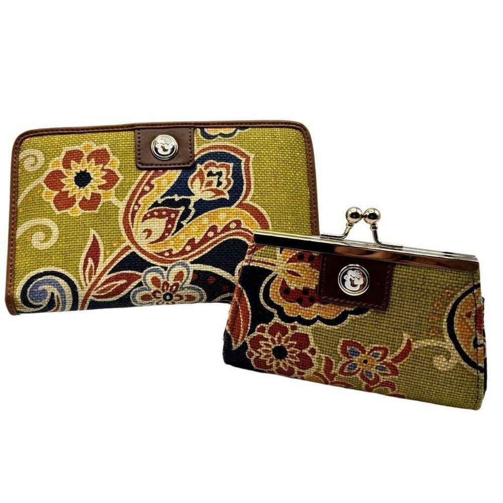 Spartina Daufuskie Island Elfrida Yacht Club Natural Linen Wallet & Coin Purse